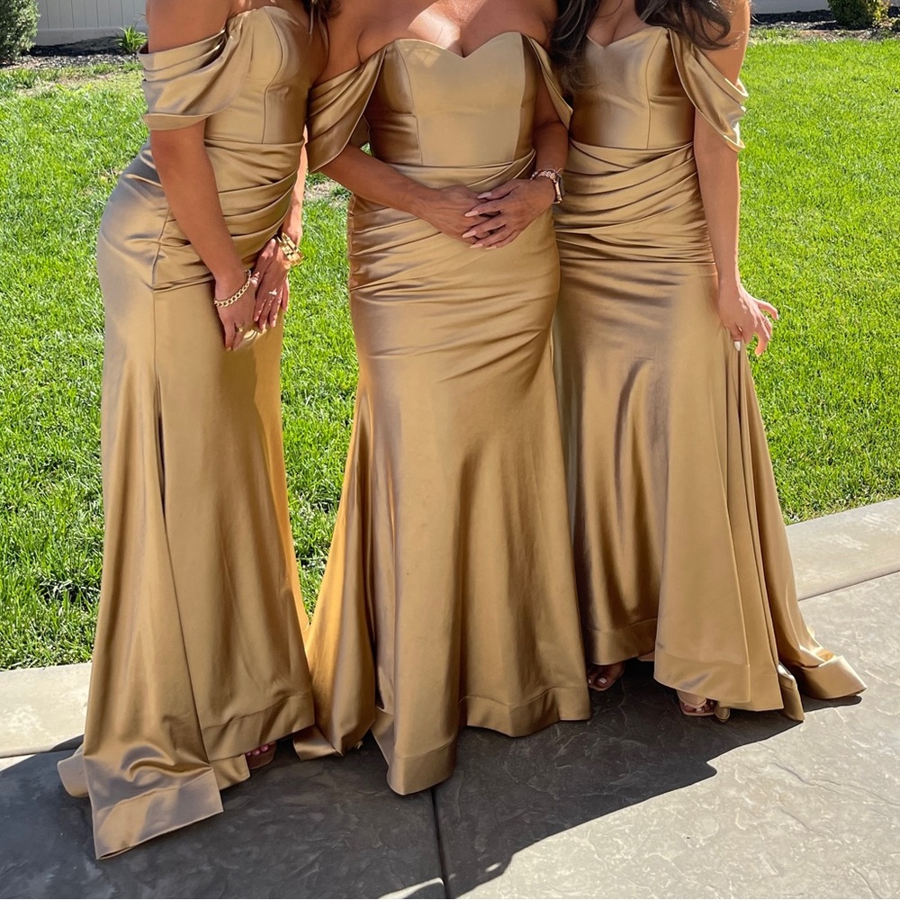 Champagne gown✨ #bridesmaid #prom #champagne #gown #dress #wedding